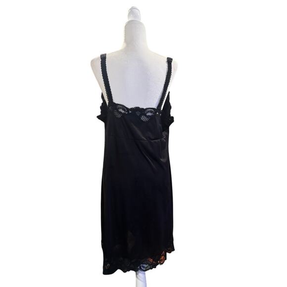 Ilusión Black Lace Slip Dress Nightgown | Size 42 (US M/L) - Picture 3 of 6